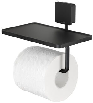 Geesa Toiletrolhouder Geesa Topaz Met Planchet Mat Zwart Geesa