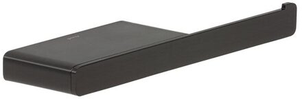 Geesa Toiletrolhouder Zonder Klep Met Planchet Geesa Shift Geborsteld Zwart Metaal