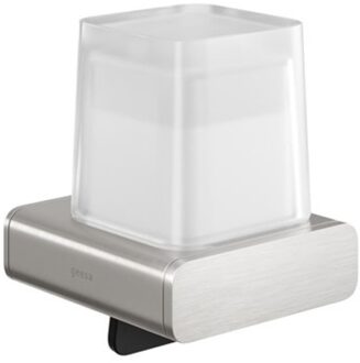 Geesa Zeepdispenser Geesa Shift 200 ml met Gesatineerd Glas RVS
