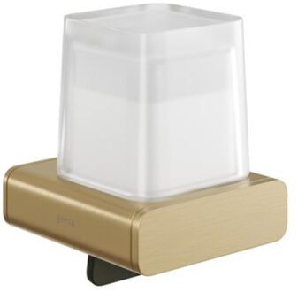 Geesa Zeepdispenser Geesa Shift met Gesatineerd Glas 200 ml Goud Geesa