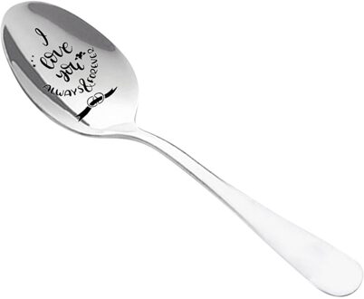 Gegraveerde Lepel Beste Cadeau Voor Echtgenoot Mevrouw Familie En Vrienden Lepels Servies Lepel Vaisselle Кухонные Гаджеты #40