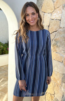 Gehaakte Limited Jurk Blauw Marineblauw