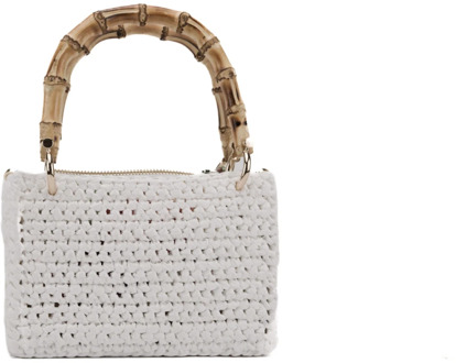 Gehaakte Shopper Tas Wit Chica London , White , Dames - ONE Size