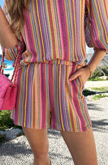 Gehaakte Short Multicolor