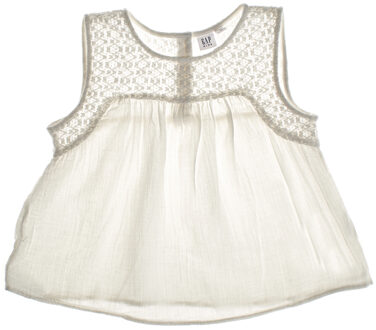 Gehaakte top 664326 meisjes Wit - 12-13J / 152-158cm