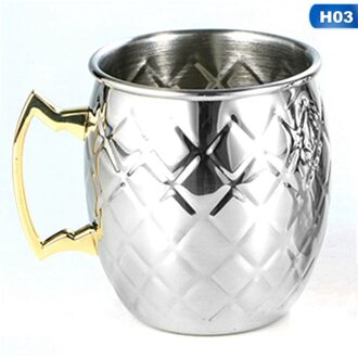 Gehamerd Koperen Plated Moscow Mule Mok Bier Kopje Koffie Cup Mok Copper Plated canecas mokken reizen mok H03