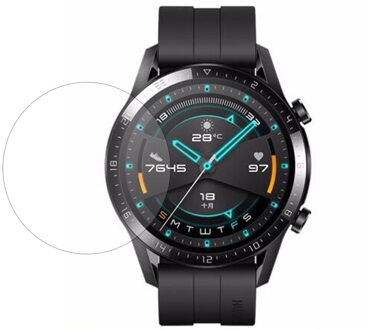 Gehard Glas Clear Beschermende Film Voor Huawei Horloge Gt 2 Actieve/Elegante GT2 42 Mm 46 Mm Smartwatch Volledige screen Protector Cover Huawei GT2 46mm / 1 stuk