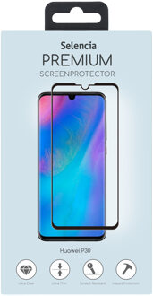 Gehard Glas Premium Screenprotector Voor De Huawei P30 - Zwart