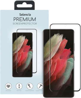 Gehard Glas Premium Screenprotector Voor De Samsung Galaxy S21 Ultra - Zwart