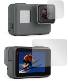 Gehard Glas Protector Cover Case Voor GoPro Go pro Hero5 Hero6 Hero7 Hero 5/6/7 Zwart Camera lens Lcd-scherm Bescherming Film