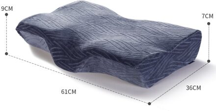 Geheugen-Foam Kussen Trage Rebound Cervicale Nek Kussens Bed Slaap Orthopedische Side Slapen Geheugen Kussen Met Fluwelen Kussensloop