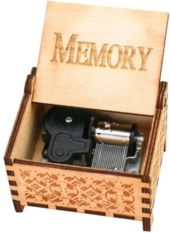 Geheugen Muziekdoos 18 Opmerking Windup Uurwerk Mechanisme Gegraveerd Hout Muziekdoos Voor Kinderen, Spelen Geheugen Van Katten