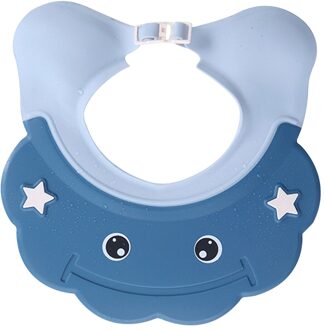 Gehoorbescherming Leuke Shield Wassen Haar Ogen Gezicht Bad Visor Kids Siliconen Shampoo Zachte Lichtgewicht Hoed Baby Shower Cap Blauw