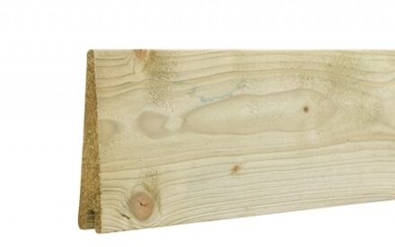 Geïmpregneerd Houten Stapelrabat Plank Klink 177 CM Black