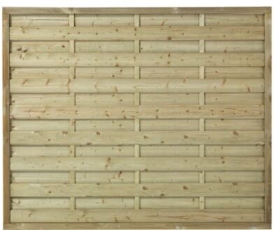 Geimpregneerd Houten Tuinscherm Bergen 180 x 150 CM Black