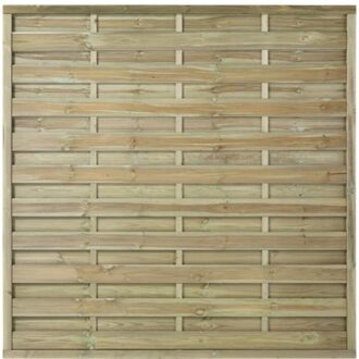 Geimpregneerd Houten Tuinscherm Bergen 180 x 180 CM Black