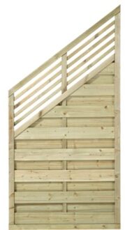Geimpregneerd Houten Tuinscherm Met Schuine Kant Newline 90 x 180/110 CM Black