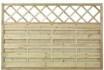 Geimpregneerd Houten Tuinscherm Met Trellis Bergen 180 x 120 CM Black