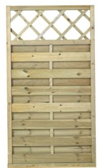 Geimpregneerd Houten Tuinscherm Met Trellis Bergen 90 x 165 CM Black