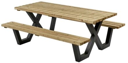 Geïmpregneerd - Picknicktafel - Bruin - 200x160x76 cm