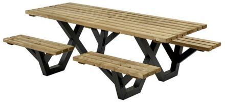 Geïmpregneerd - Picknicktafel - Bruin - 230x160x76 cm