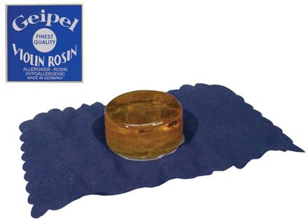 Geipel ROV-099 hars voor viool hars voor viool, clear, rond, klein, hypo-allergenic, in doek