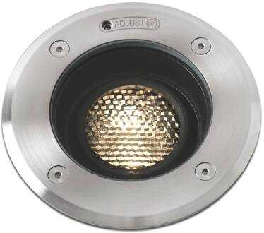 Geiser inbouwlamp, zeewaterbestendig, 13cm, 10° satijn roestvrij staal, transparant