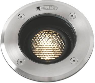 Geiser inbouwlamp, zeewaterbestendig, 13cm, 38° satijn roestvrij staal, transparant