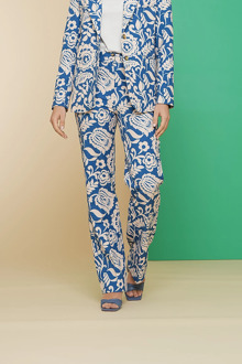 Geisha 41114-32 pantalon printed Blauw - 34