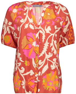 Geisha 43490-20 705 blouse stone orange Print / Multi