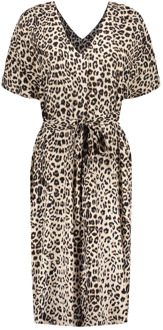 Geisha 47376-70 999 dress leopard black sand off white Zwart - M