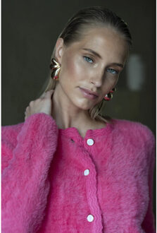 Geisha 54807-10 cardigan hairy Roze - S