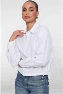 Geisha 63050-14 010 blouse jacket off-white/blue Wit - XL