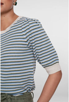 Geisha 64066-14 711 pull stripe lrx kit lurex/olive/blue Veelkleurig - M