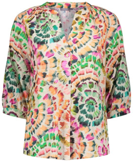 Geisha blouse Blouse 43204/720 sand/emerald Geisha , Multicolor , Dames - 2Xl,Xl,L