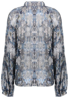 Geisha Blouse lange mouw 53850-81 Blauw