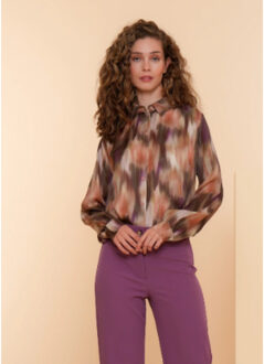 Geisha Blouse shiny 43668-20 Beige - M