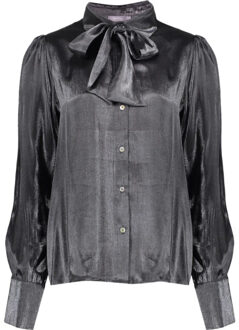 Geisha Blouse silver grey Zilver - XL