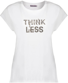 Geisha Casual Think Less T-shirt Geisha , White , Dames - 2Xl,Xl,L,M,3Xl
