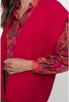 Geisha gilet hairy 54830-29 445 Fuchsia - XS