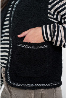 Geisha Gilet reversible 55541-19 Zwart - L