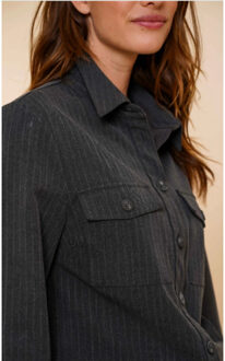 Geisha Jacket 45500-10- pinestripe - maat L Grijs