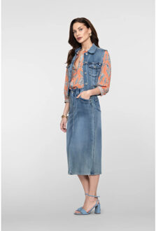 Geisha Jeans rok 66007-10 - - maat XL Blauw