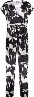 Geisha Jumpsuits off-white & black dessin Zwart - XL