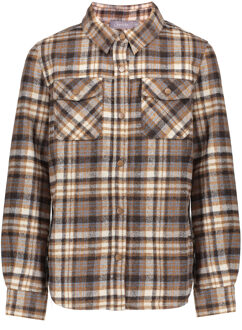 Geisha Meisjes blouse - Geruit - Cognac / Blauw - Maat 152