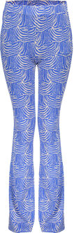 Geisha Meisjes flair broek - kobalt zebra - Maat 164