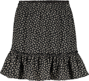 Geisha Meisjes rok - Bloem - Zwart / Zand - Maat 152