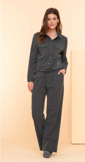 Geisha Pants 41503-10- pinestripe Grijs - L