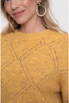 Geisha pullover argyle 54833-29 175 ochre yellow Geel - M