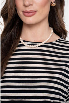 Geisha Top black - maat L Veelkleurig